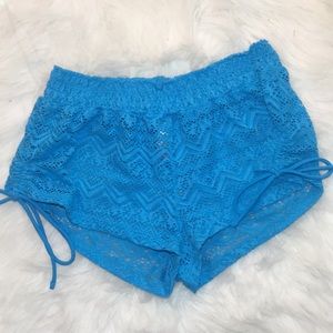 Blue Cover Up Shorts